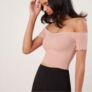 Reformation off shoulder top